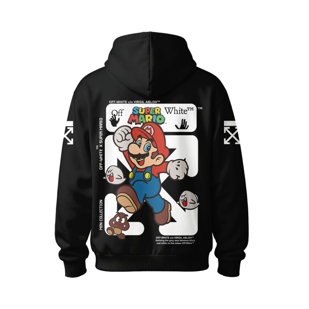 Mario, OFF WHITE - Hoodie (Adult & Kids)