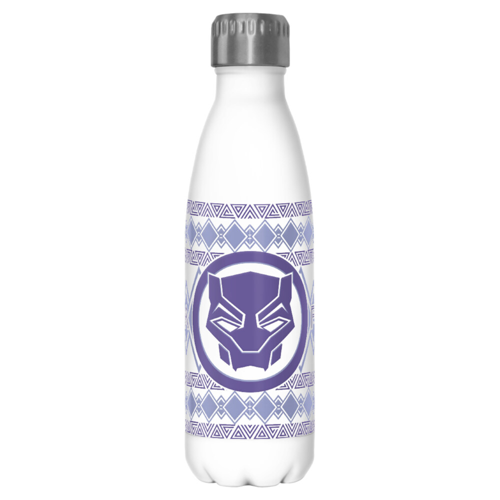 Marvel: Black Panther: Wakanda Forever Purple Logo  Adult Stainless Steel Water Bottle