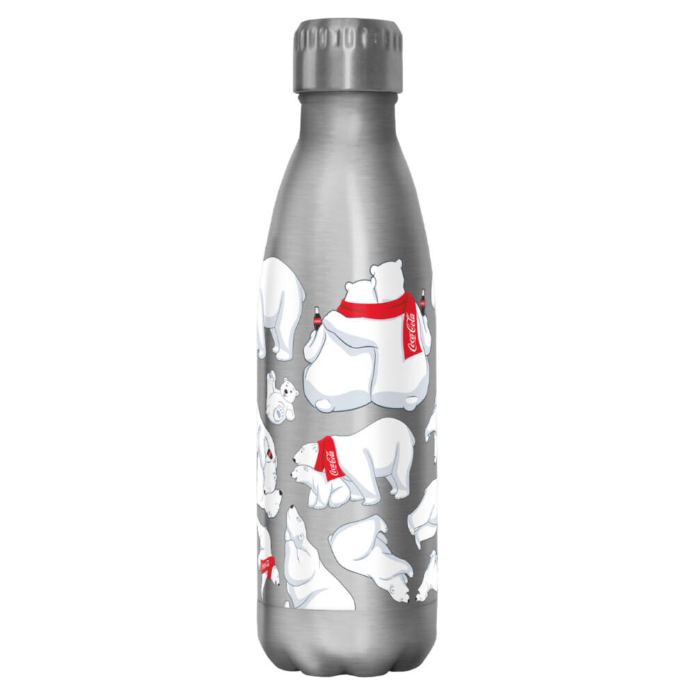 Coca Cola Christmas Polar Bears  Adult Stainless Steel Water Bottle