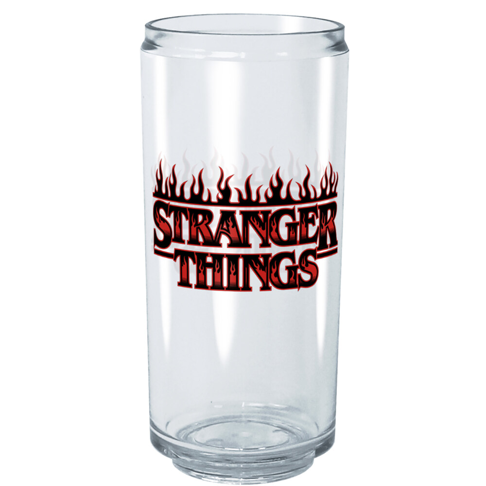 Stranger Things Burning Main Logo  Adult Tritan Can Shaped Drinking Cup