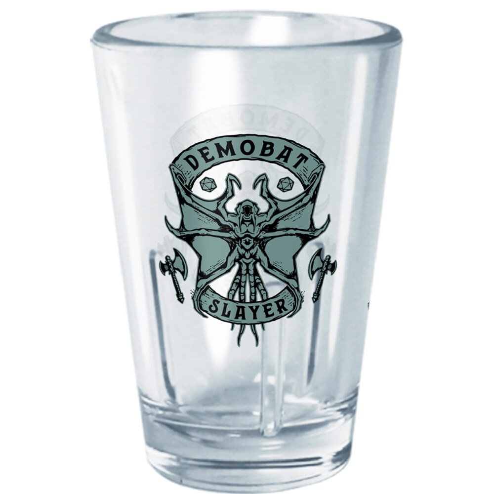 Stranger Things Demobat Dice Badge  Adult Tritan Shot Glass