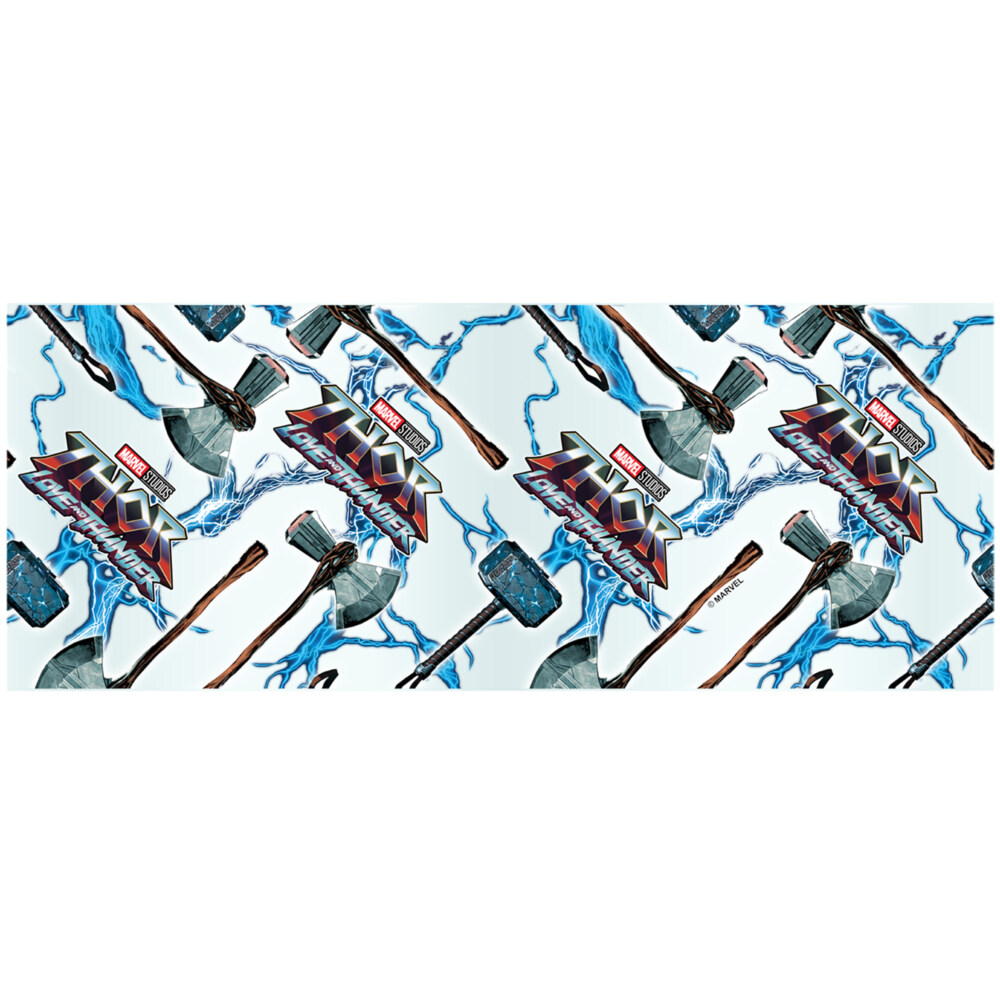 Marvel: Thor: Love and Thunder Mjolnir and Stormbreaker Electric Pattern  Adult Tritan Drinking Cup