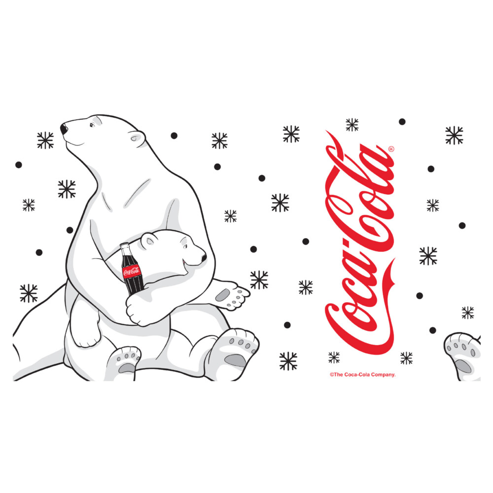 Coca Cola Christmas Polar Bears Hug  Adult Stainless Steel Water Bottle