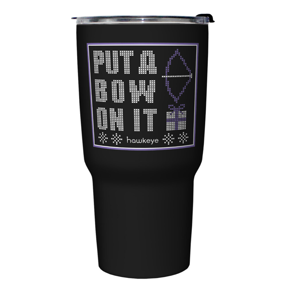 Marvel Hawkeye Put a Bow On It  Adult Stainless Steel Tumbler w/Lid