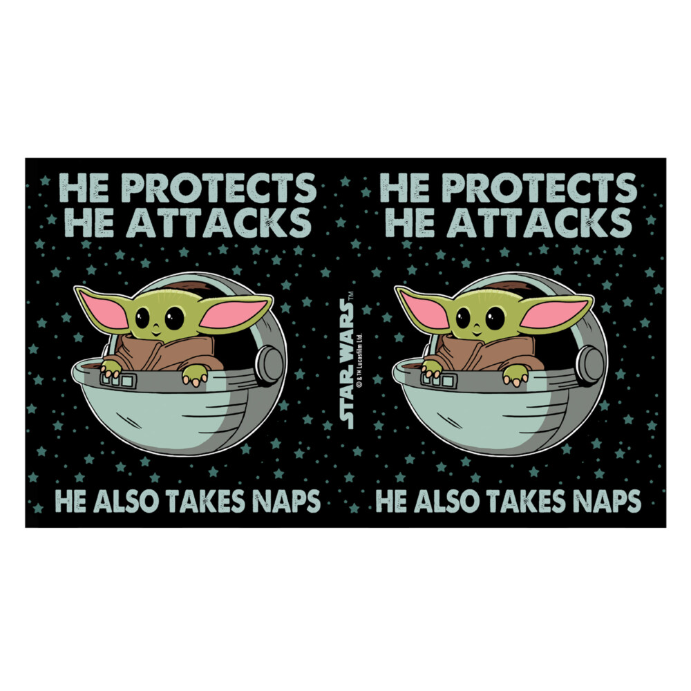 Star Wars: The Mandalorian The Child Protects Attacks Naps  Adult Stainless Steel Water Bottle