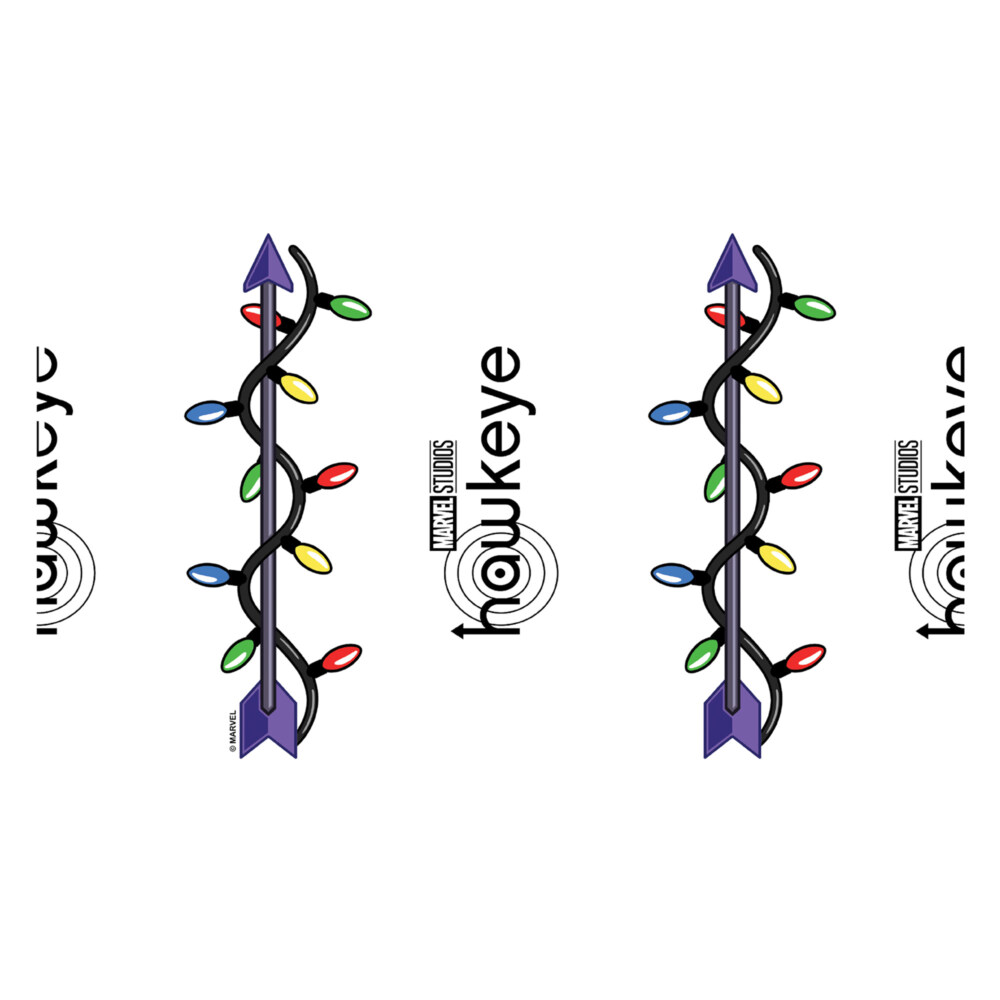 Marvel Hawkeye Christmas Lights Arrow Logo  Adult Stainless Steel Water Bottle