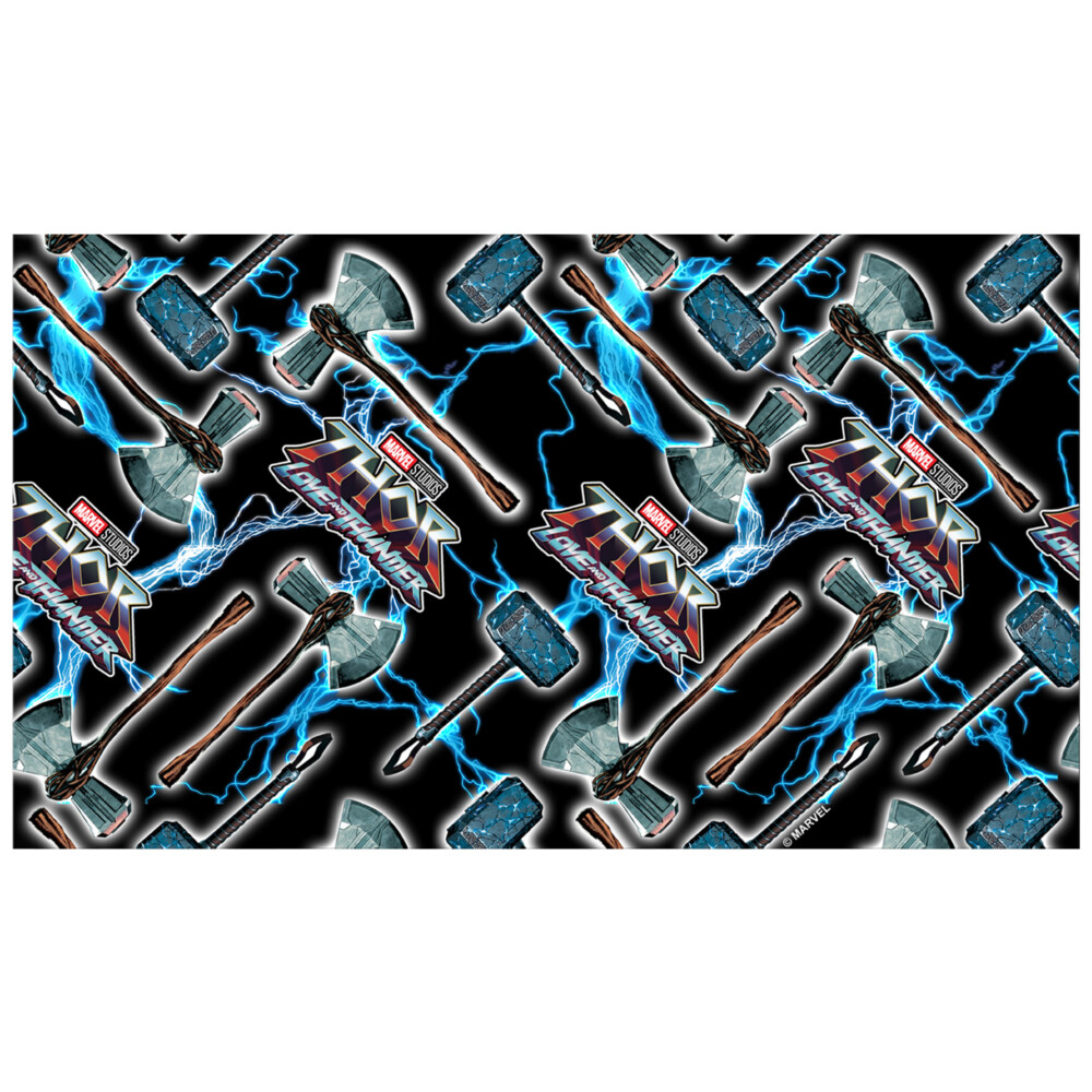 Marvel: Thor: Love and Thunder Stormbreaker and Mjolnir Electric Pattern  Adult Stainless Steel Water Bottle