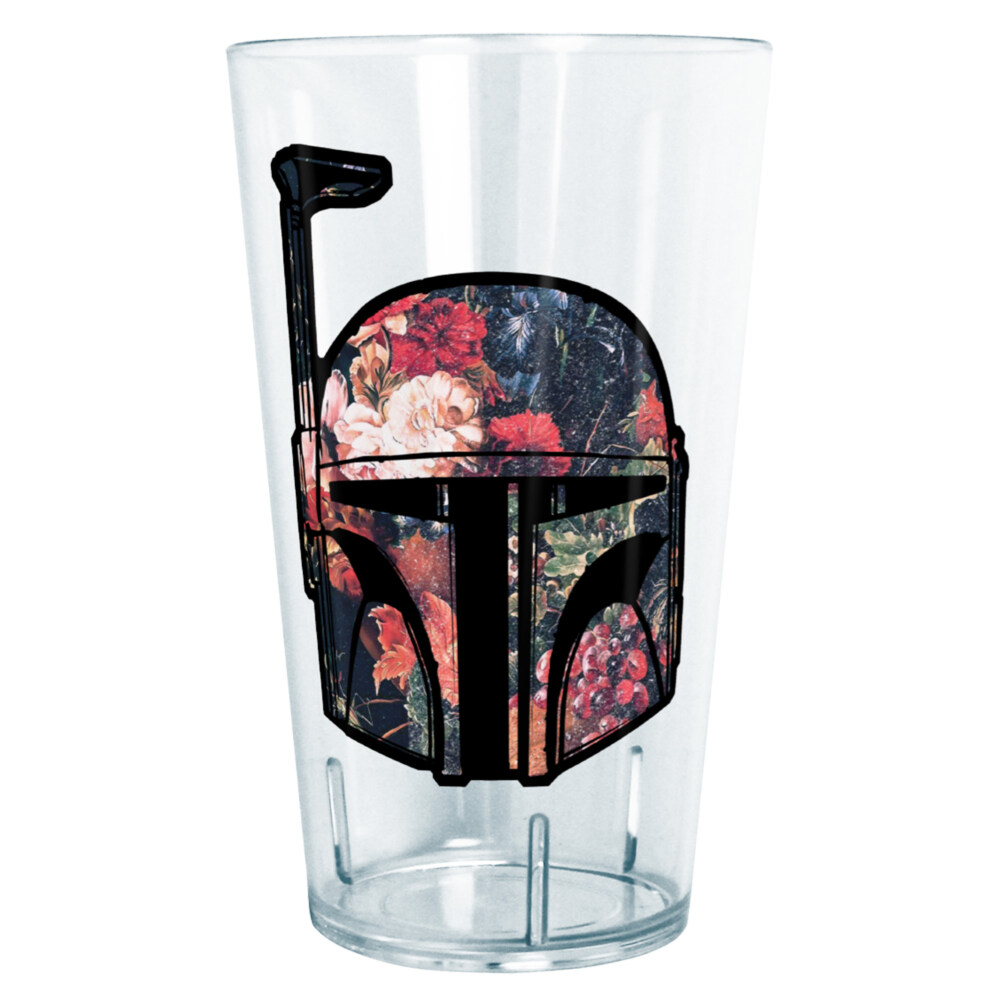 Star Wars Boba Fett Floral Print Helmet  Adult Tritan Drinking Cup
