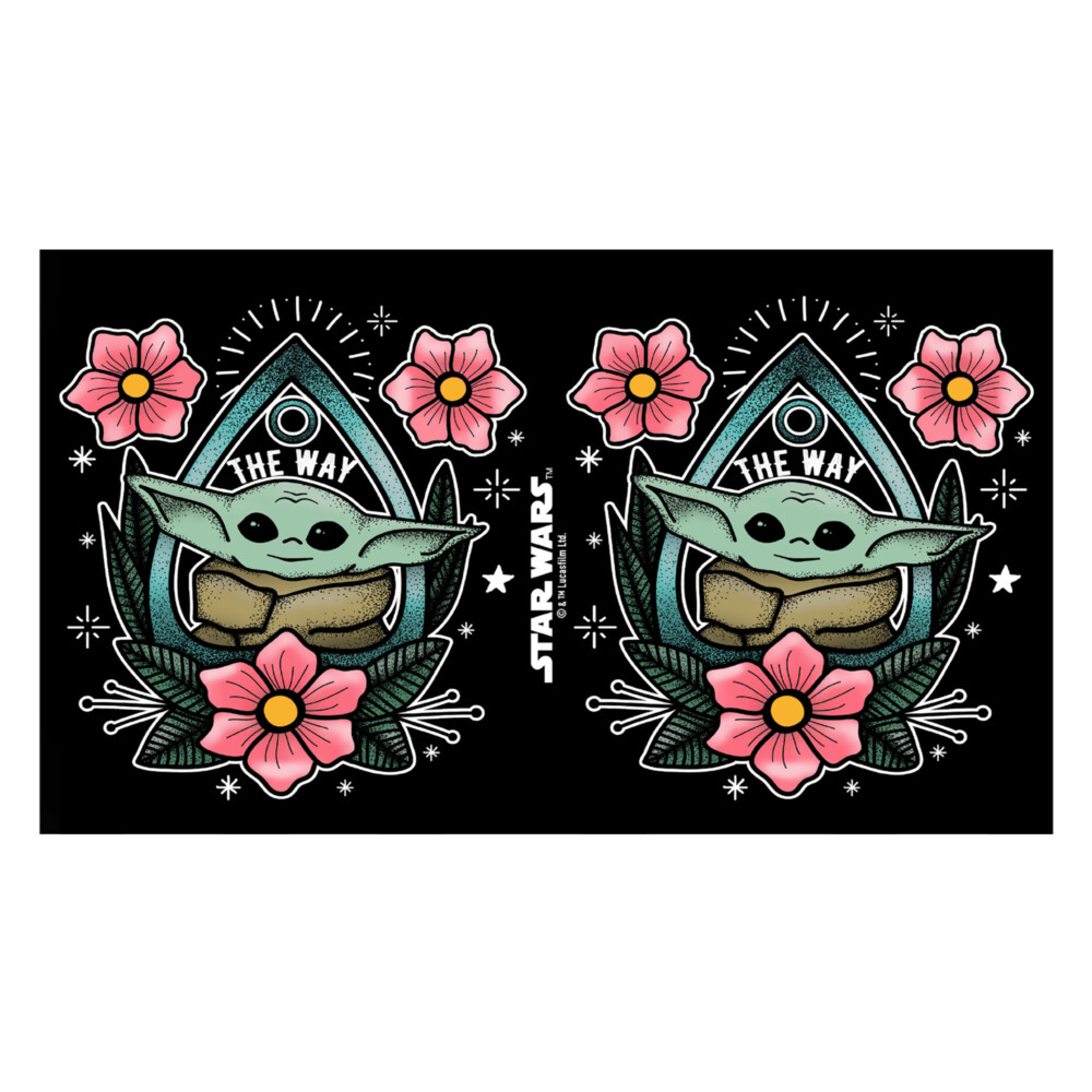 Star Wars: The Mandalorian The Child Flower Tattoo  Adult Stainless Steel Water Bottle