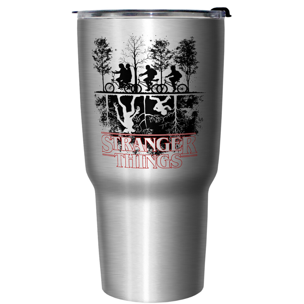 Stranger Things Biking Logo  Adult Stainless Steel Tumbler w/Lid
