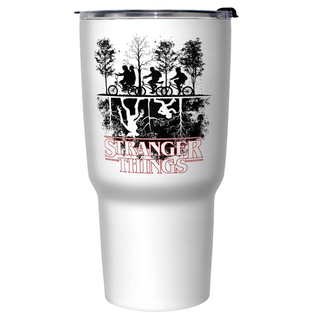 Stranger Things Biking Logo  Adult Stainless Steel Tumbler w/Lid