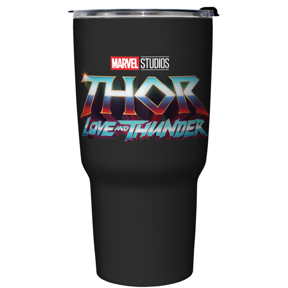 Marvel: Thor: Love and Thunder Metallic Logo  Adult Stainless Steel Tumbler w/Lid