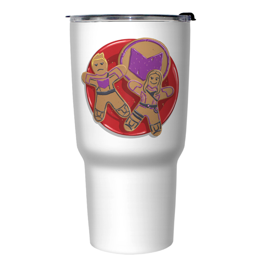 Marvel Hawkeye Gingerbread People  Adult Stainless Steel Tumbler w/Lid