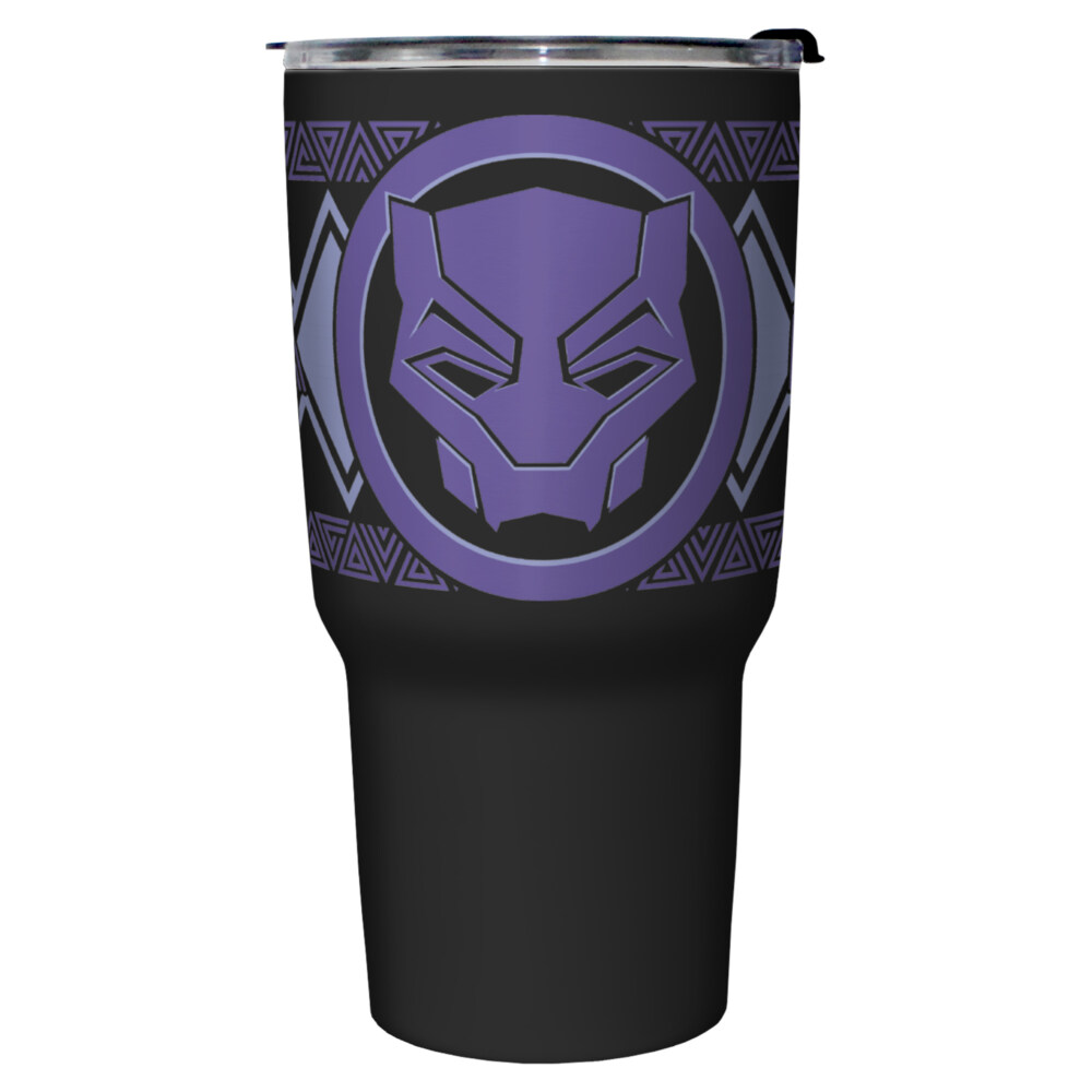 Marvel: Black Panther: Wakanda Forever Purple Logo  Adult Stainless Steel Tumbler w/Lid