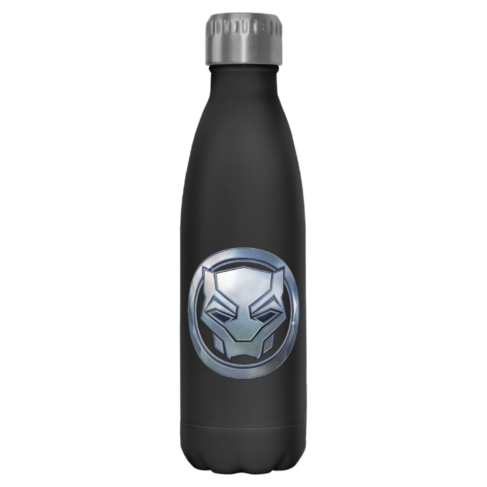 Marvel: Black Panther: Wakanda Forever Vibranium Panther Logo  Adult Stainless Steel Water Bottle