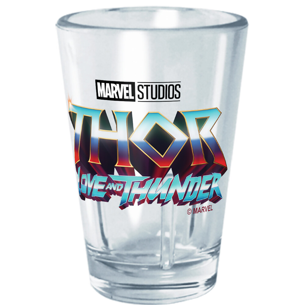 Marvel: Thor: Love and Thunder Metallic Main Logo  Adult Tritan Shot Glass