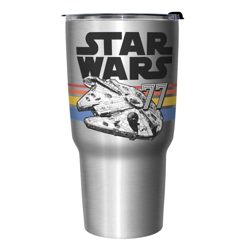 Star Wars Retro Millennium Falcon Logo  Adult Stainless Steel Tumbler w/Lid