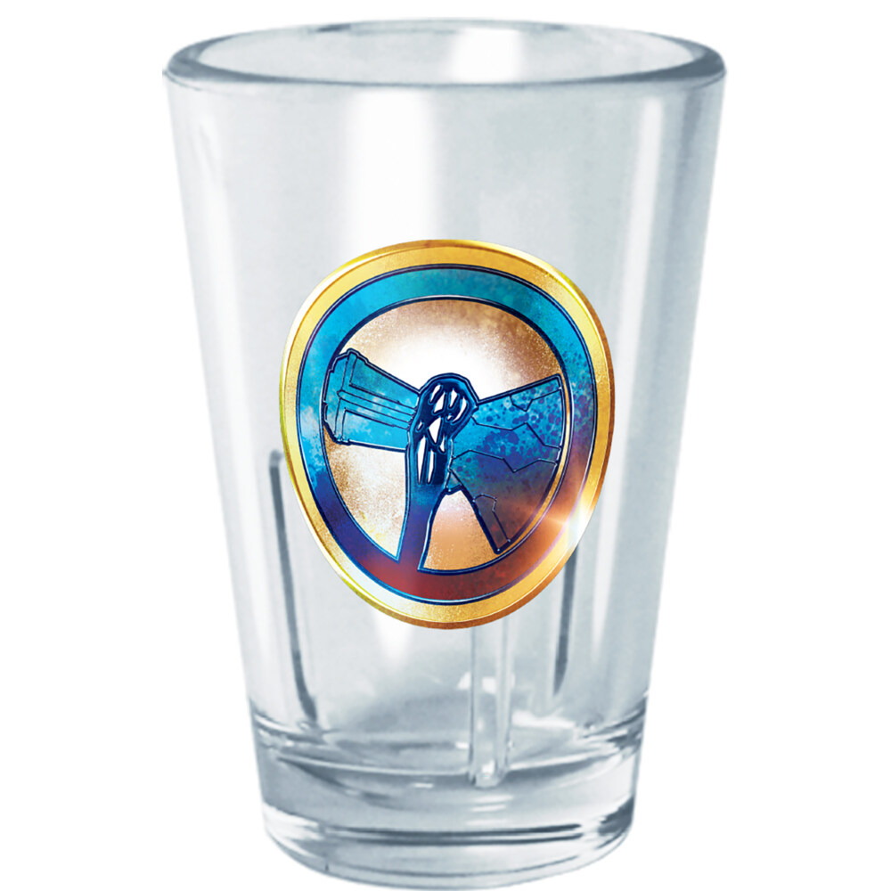 Marvel: Thor: Love and Thunder Stormbreaker Gold and Blue Badge  Adult Tritan Shot Glass