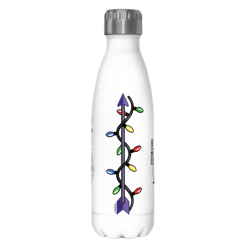 Marvel Hawkeye Christmas Lights Arrow Logo  Adult Stainless Steel Water Bottle