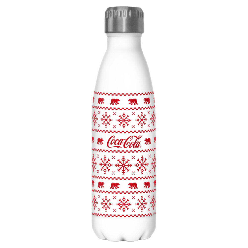 Coca Cola Christmas Logo Sweater Print  Adult Stainless Steel Water Bottle