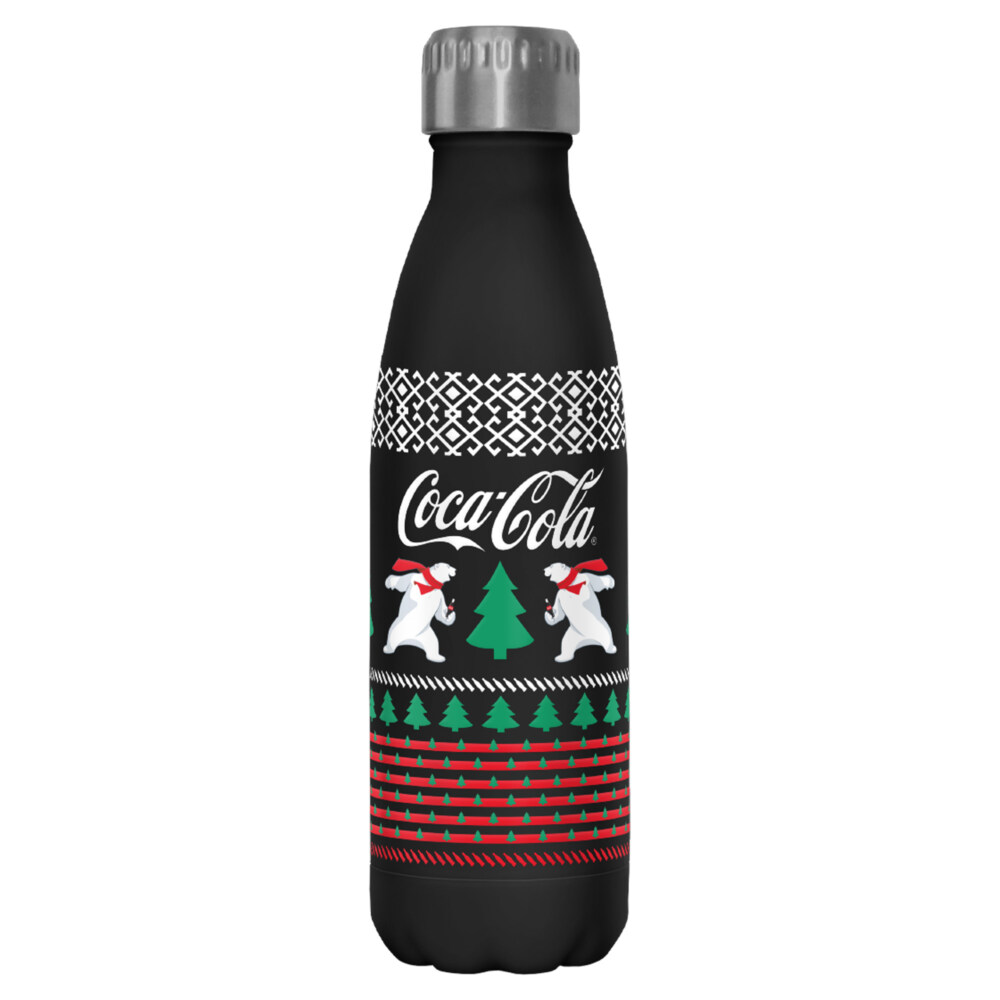 Coca Cola Christmas Polar Bears Sweater Print  Adult Stainless Steel Water Bottle