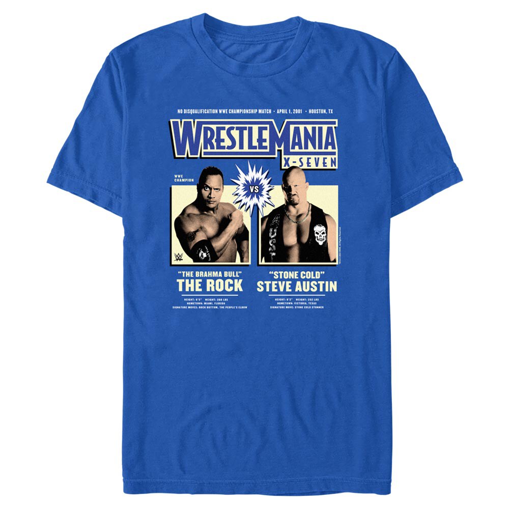 Men's Wrestlemania Rock & Steve Short Sleeve T-Shirt