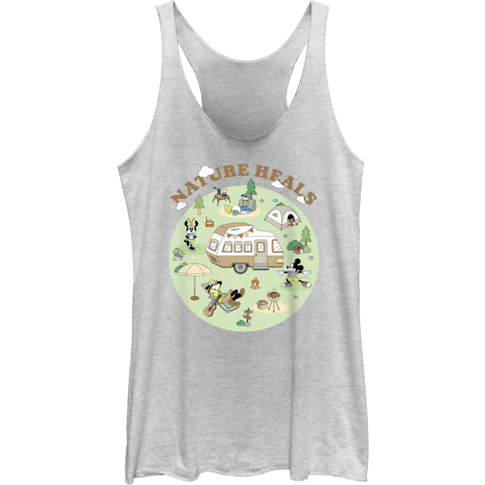 Junior&#039;s Nature Heals Camp Racerback Tank Top
