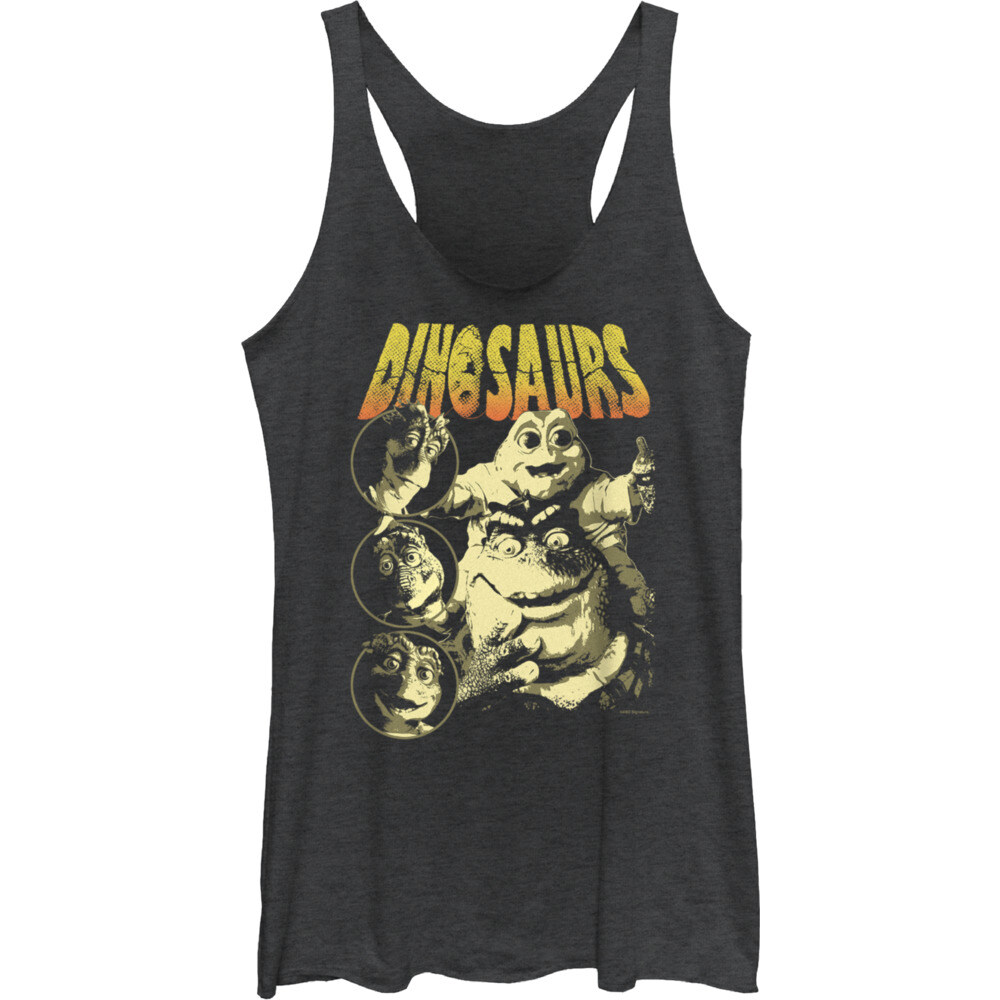 Junior's Publication Dinos Racerback Tank Top
