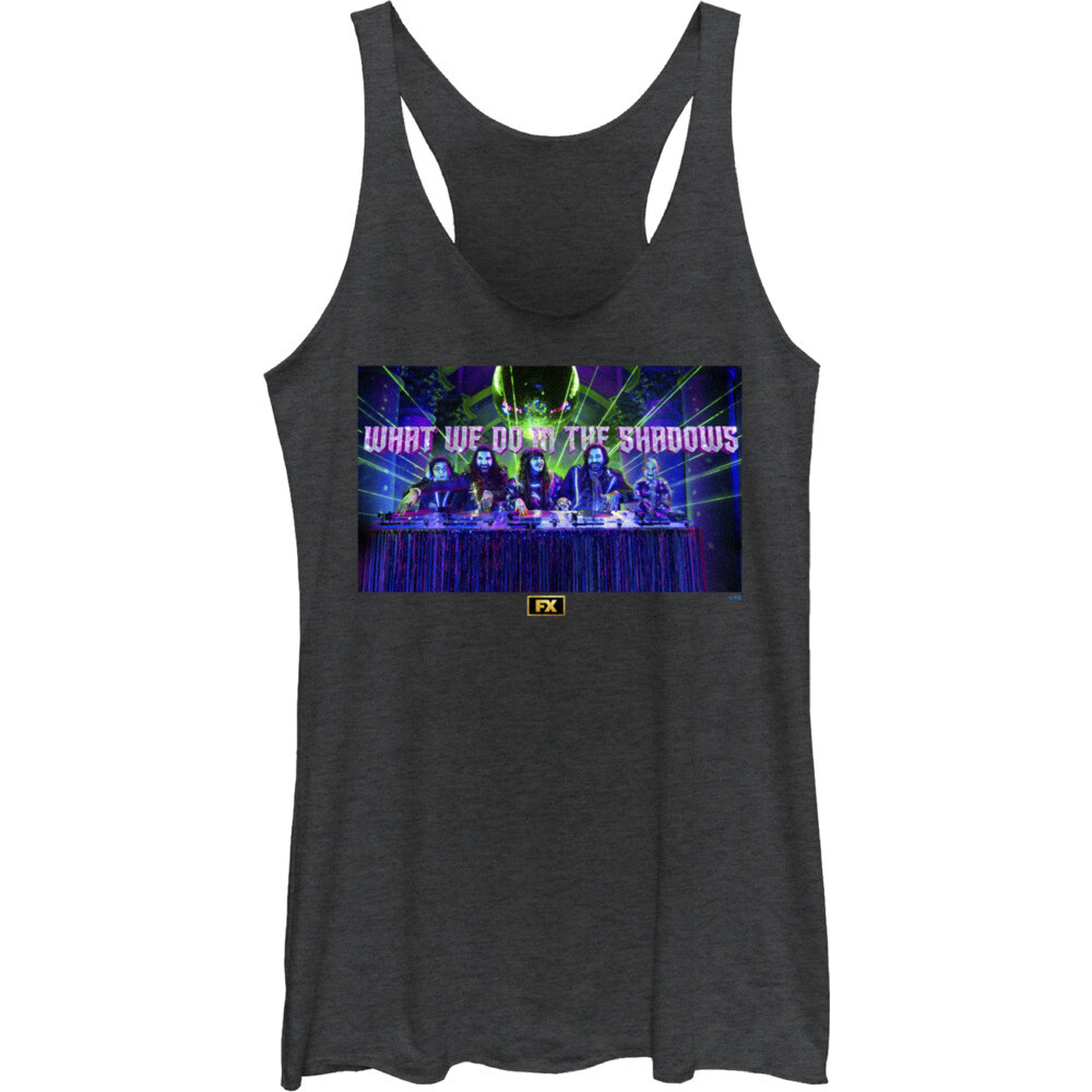 Junior's Disco Frame Racerback Tank Top