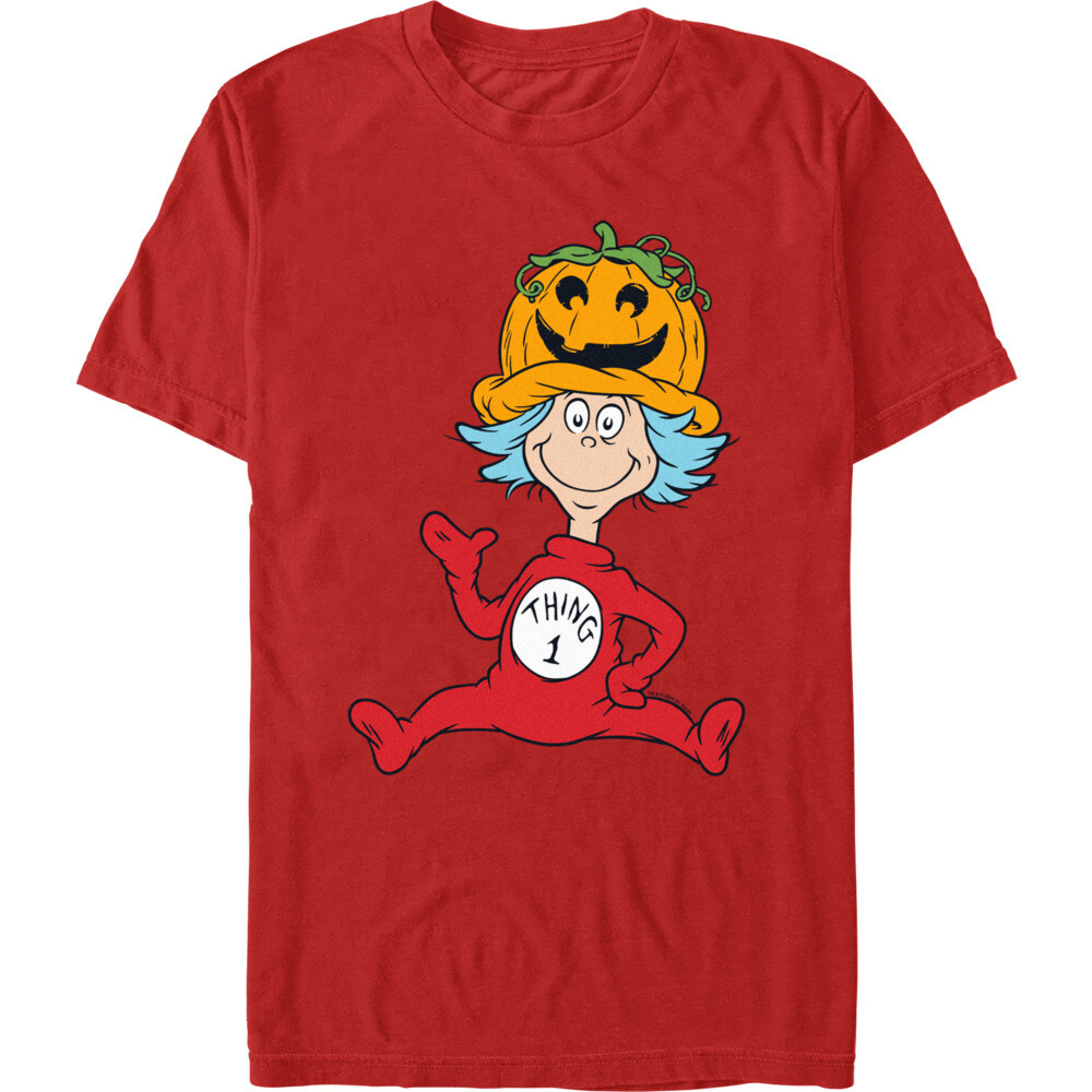 Men's Pumpkin Hat Thing 1 Short Sleeve T-Shirt