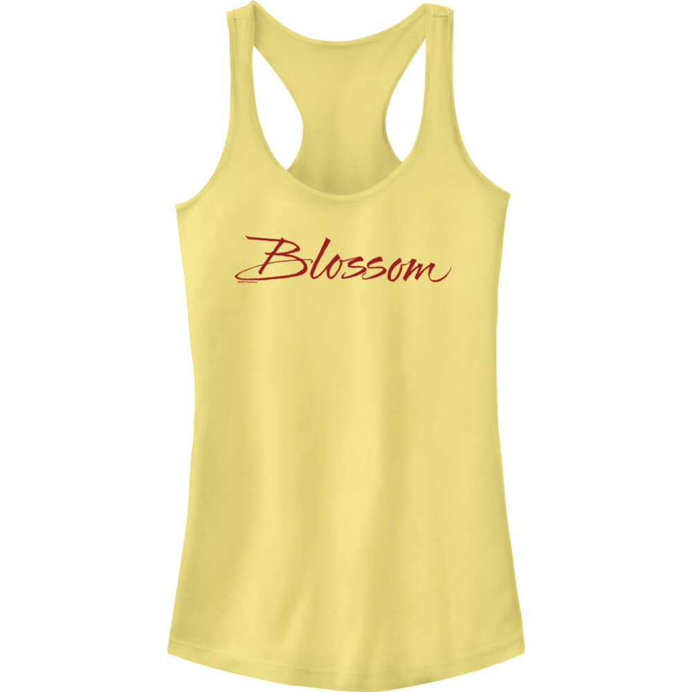 Junior's Blossom Logo Racerback Tank Top