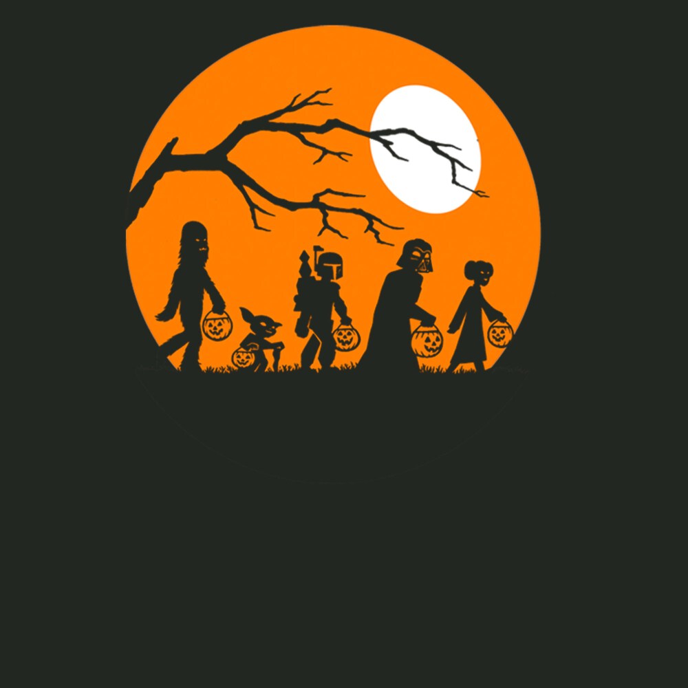 Men's Star Wars Halloween Characters Trick or Treat  Adult Long Sleeve Shirt