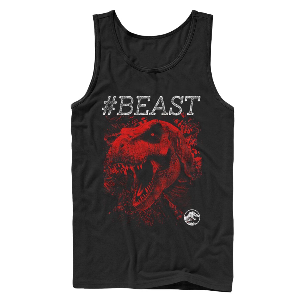 Men's Jurassic World #Beast T. Rex  Adult Tank Top