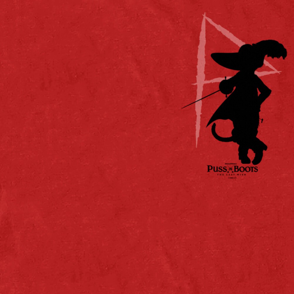 Men's Puss in Boots: The Last Wish Distressed Purple Puss in Boots  Adult T-Shirt