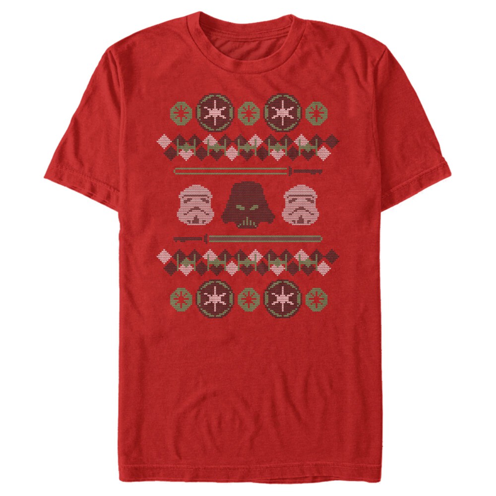 Men's Star Wars Ugly Christmas Darth Vader  Adult T-Shirt