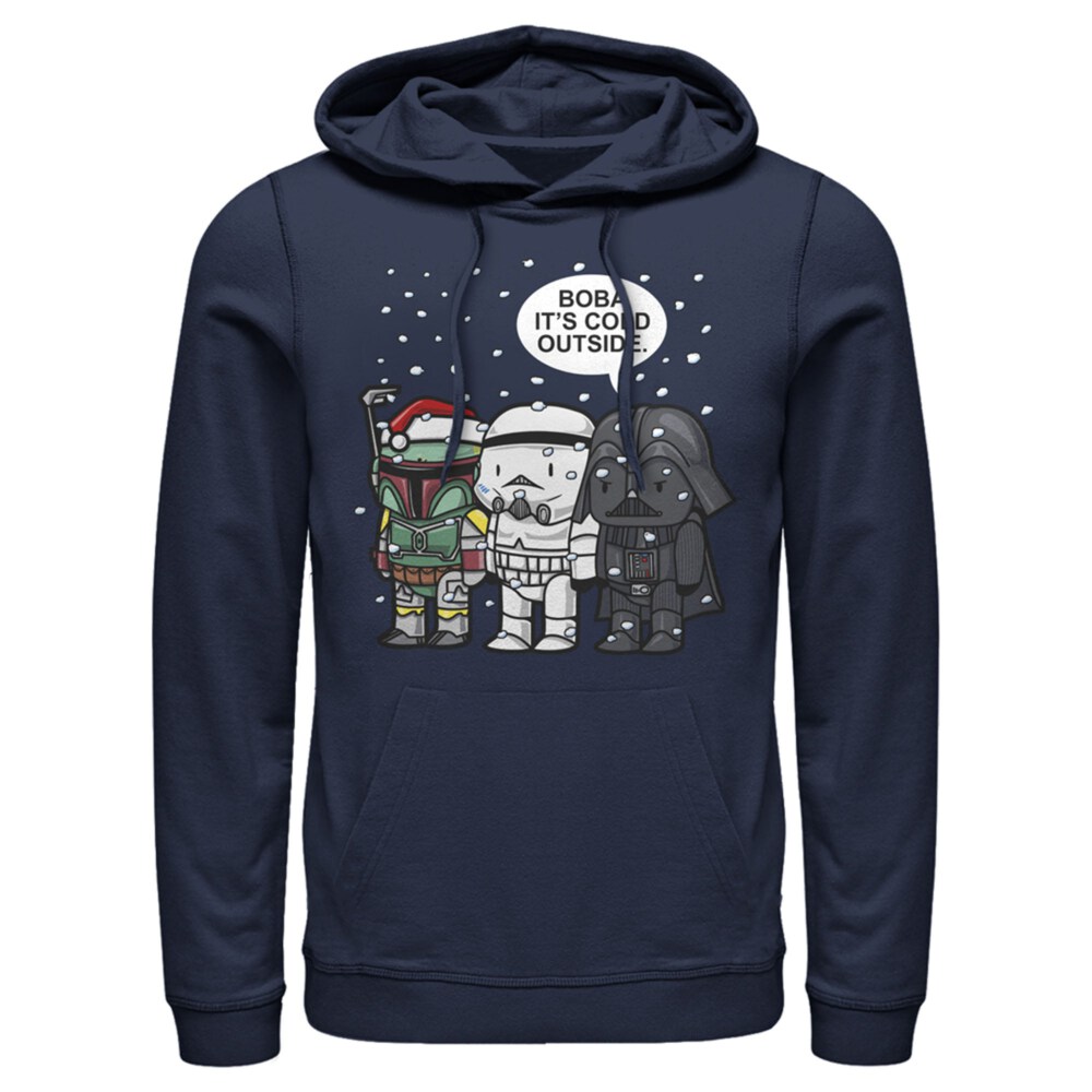 Men's Star Wars Christmas Boba It's Cold Outside  Adult Pull Over Hoodie