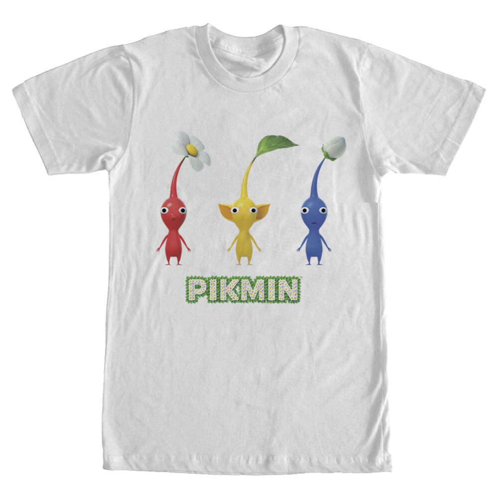 Men's Nintendo Three Pikmins in a Row  Adult T-Shirt