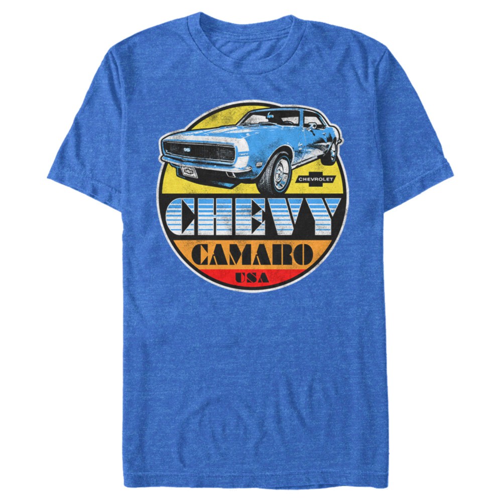 Men's General Motors Chevy Camaro SS Retro Cruising Circle  Adult T-Shirt