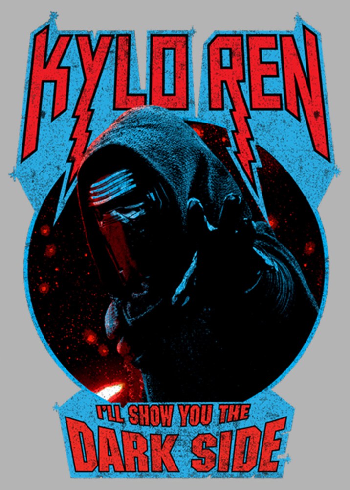 Men's Star Wars The Force Awakens Kylo Ren Show Dark Side  Adult Pull Over Hoodie