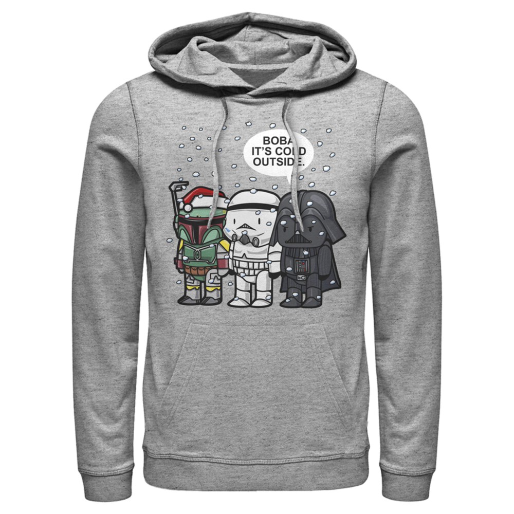 Men's Star Wars Christmas Boba It's Cold Outside  Adult Pull Over Hoodie
