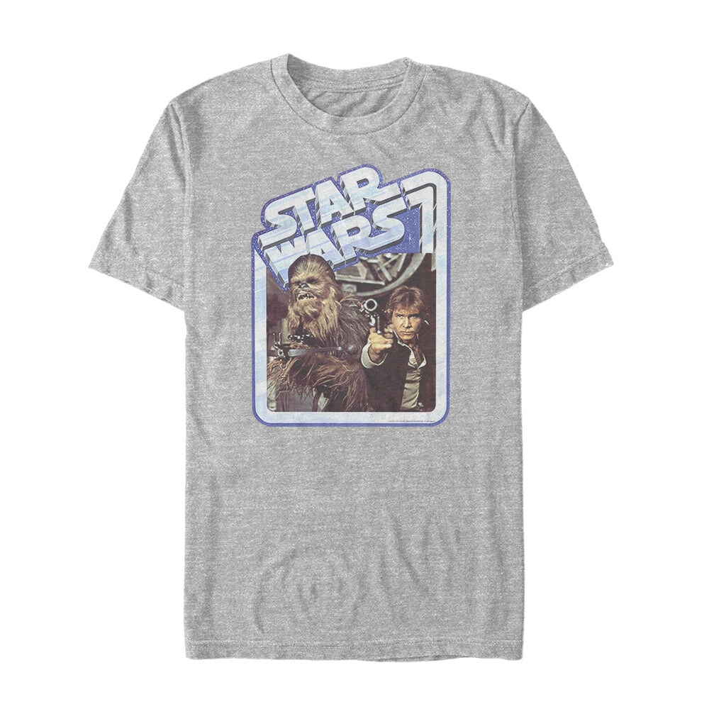 Men's Star Wars Chewbacca and Han Solo Aim Adult T-Shirt
