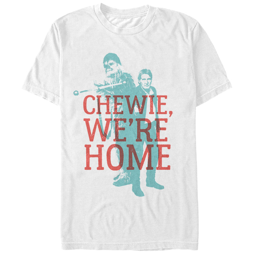 Men's Star Wars The Force Awakens Han Solo Chewie We're Home  Adult T-Shirt