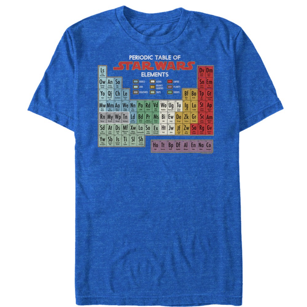 Men's Star Wars Periodic Table of Elements  Adult T-Shirt