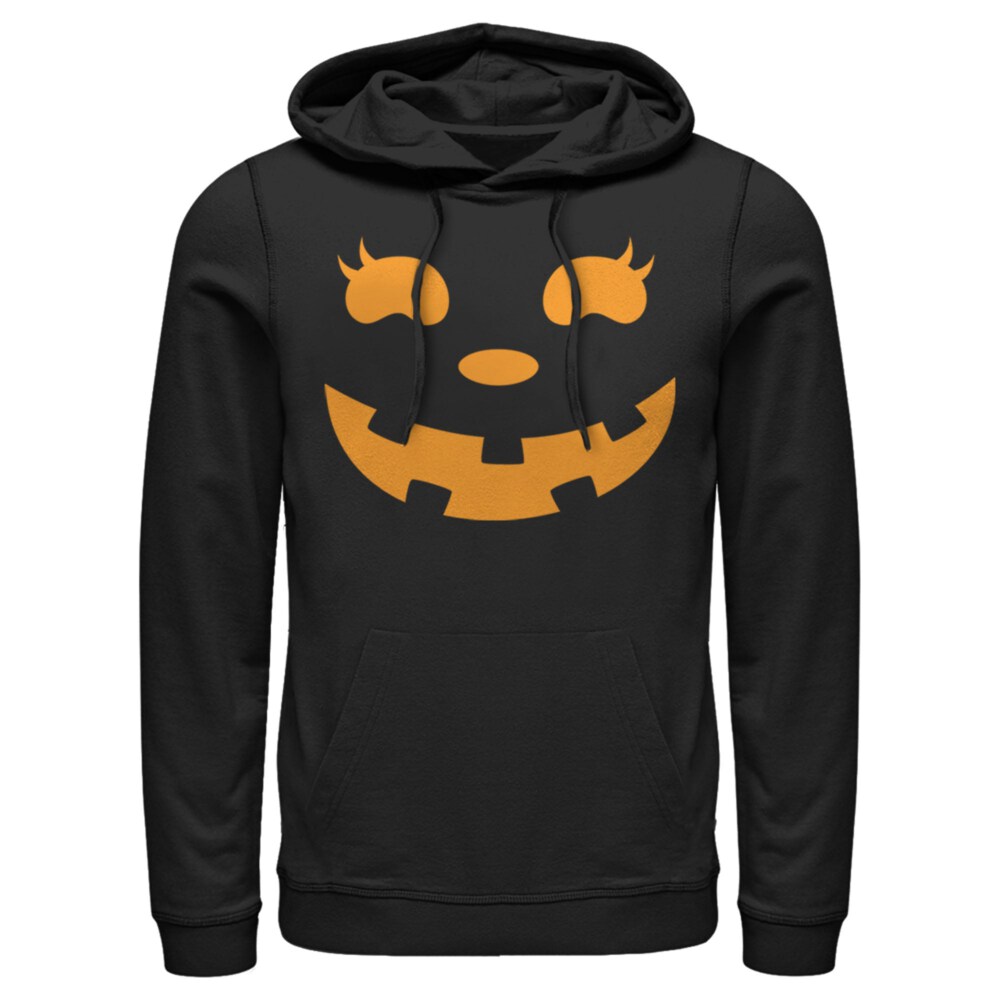 Men's CHIN UP Halloween Jack o' Lantern Face  Adult Pull Over Hoodie