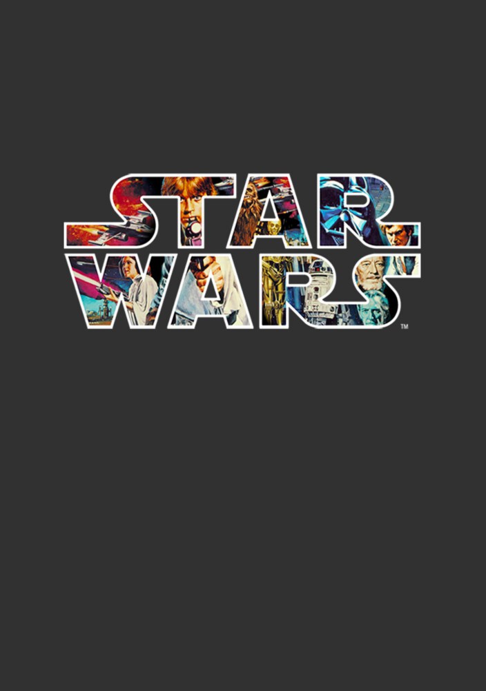 Men's Star Wars Classic Poster Logo  Adult T-Shirt
