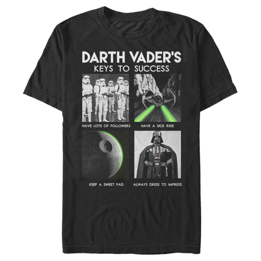 Men's Star Wars Darth Vader's Keys To Success Adult T-Shirt