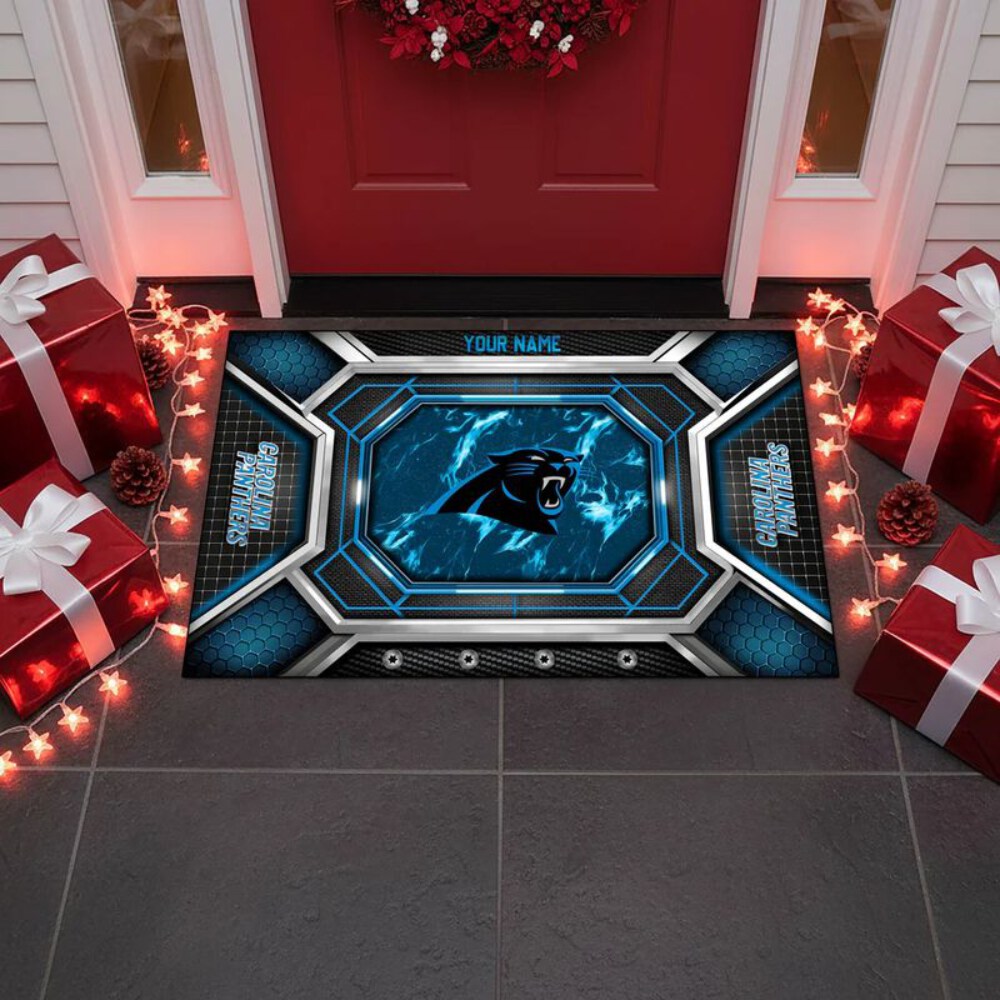 Carolina Panthers Limited Edition Rubber Base Doormat Gifts For Christmas
