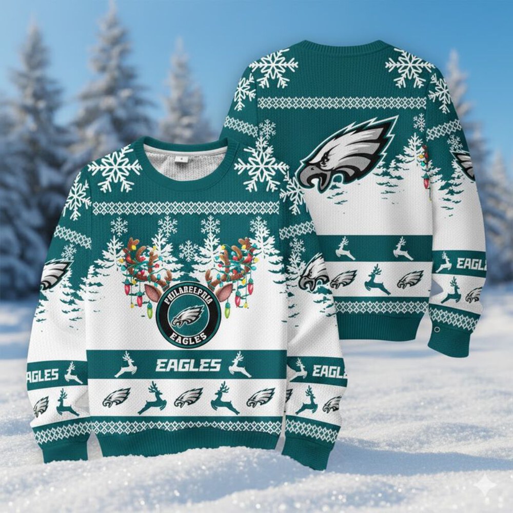 Stocktee Philadelphia Eagles Limited Edition Custom Name Ugly Sweater Lind NEW156124