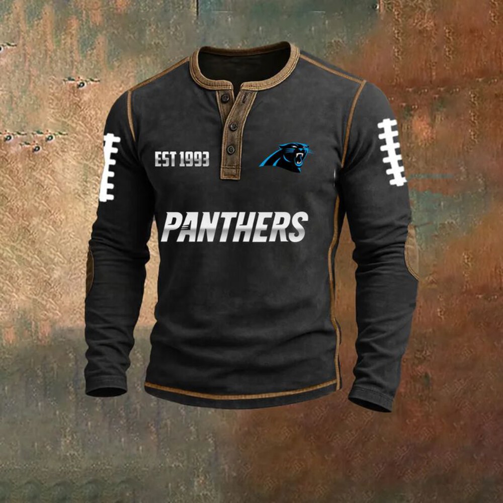 Stocktee Carolina Panthers Limited Edition Three-Button Long Sleeve Shirt