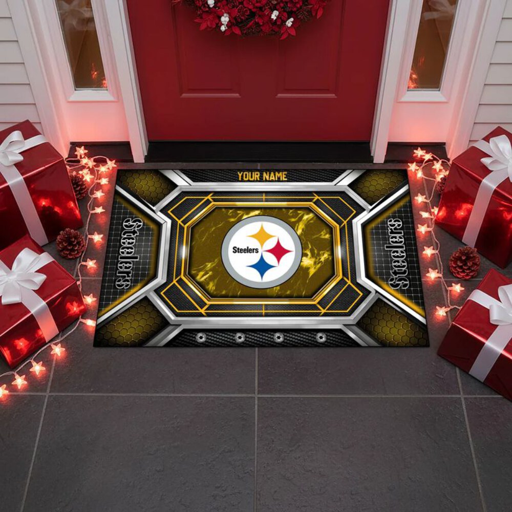 Pittsburgh Steelers Limited Edition Rubber Base Doormat Gifts For Christmas